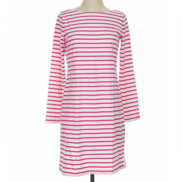 Vineyard Vines Dresses & Skirts - Vineyard Vines Pink and White Striped Long Sleeve Casual Dress
